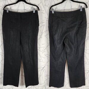 Planet Black 100% Linen High Rise Wide Leg Pants